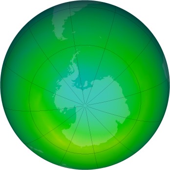 November 1981 monthly mean Antarctic ozone